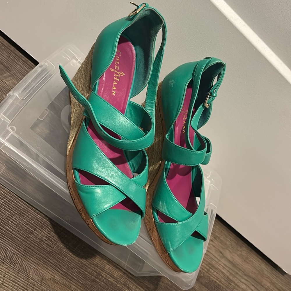 Cole Haan x NikeAir Wedges; Green; Size 9.5